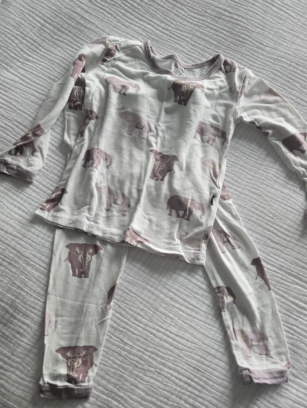 Kyte Baby Long Sleeve Pajamas in Elephant — 2T (Shrunk - Fits Like 12-18mo)